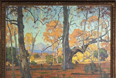 The top lot of the auction was William Wendt's Patriarchs of the Grove, which made $299,000.