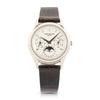 Patek Philippe Reference 3940 perpetual calendar men’s watch with 18kt white gold case and clasp, originally purchased in 1999 from Tourneau in New York (CA$50,150).