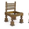 A pair of chased brass-overlaid teak chairs designed by Lockwood de Forest (1850-1932).  India, 1881-1882.  Estimate $ 50,000 - 80,000