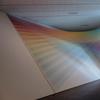 Part of "Mi Tierra" at Denver Art Museum: Gabriel Dawe, Plexus no.  36, 2016.  Gütermann thread, painted wood, and hooks.  © Gabriel Dawe