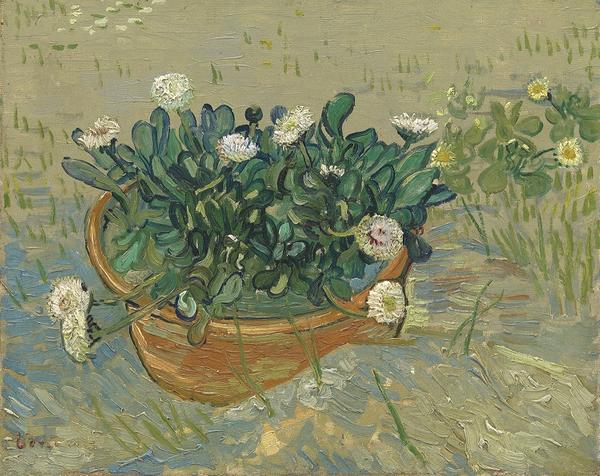 Vincent van Gogh (Dutch, 1853–1890).  Daisies, Arles, 1888.  Oil on canvas, 13 x 16 1/2 in.  Virginia Museum of Fine Arts, Richmond, Collection of Mr.  and Mrs.  Paul Mellon, 2014.207.  Image © Virginia Museum of Fine Arts.  Photo: Travis Fullerton 