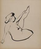 Isamu Noguchi, Figure Study, c.  1933.  Ink on paper, 24 3/8 x 20 1/8 inches.  Courtesy The Noguchi Museum.  