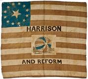 William Henry Harrison Campaign Flag Banner - realized $32,400