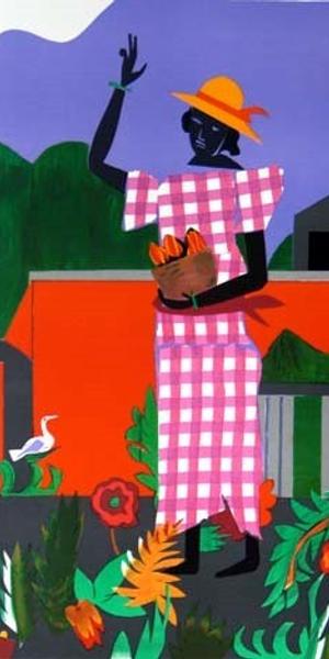 Romare Bearden, Girl in the Garden