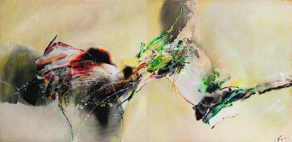 Chuang Che | No.  1 (diptych) | oil & acrylic on canvas | 49 1/2 x 99 1/2 in.  | FG© 139935