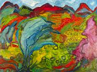 'Provence Landscape', 2001.  Oil on canvas, 30 x 40 inches.