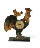 Lot 50: ROOSTER SHOOTING GALLERY TARGET.  Made by Wurfflein Company, Philadelphia, early 20th century, cast iron.  15" h.  Est.  $5,000-7,000