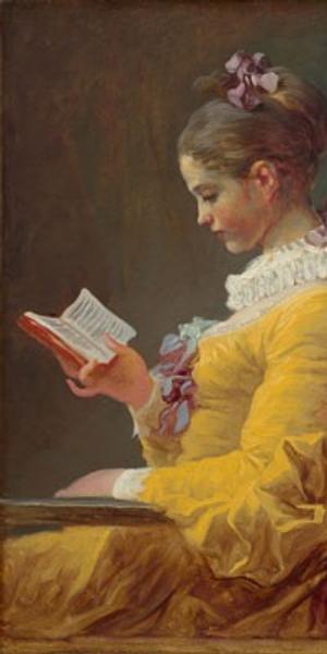 "Jean Honoré Fragonard, Young Girl Reading," c.  1769, oil on canvas, National Gallery of Art, Washington, Gift of Mrs.  Mellon Bruce in memory of her father, Andrew W.  Mellon