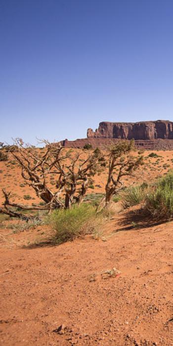 View of Monument Valley, land of the Navajo.