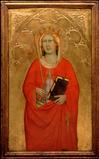 Agnolo Gaddi, "Saint Ursula", ca.  1388-1393.  Egg tempera on wood.  SBMA, Gift of Mr.  Arthur Sachs.