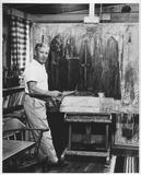 1956- Hans Burkhardt in his studio