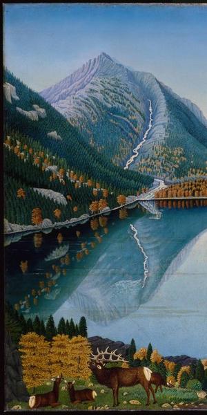 Wallowa Lake, Stephen W.  Harley (1863-1947), Oregon, 1927-1928 Oil on canvas 26 1/16 x 37¼ x 1½ inches Museum Purchase, 1957.102.4