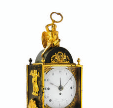 An Empire Gilt Bronze Pendule d'Officier 