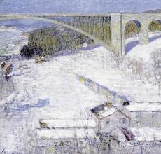 Childe Hassam, "High Bridge, New York," 1922.  Oil on canvas.  Bequest of Margaret Mallory. 