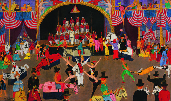 GAYLOR, (Samuel) Wood (American, 1883-1957) Arts Ball, 1918, 1918 Oil on canvas 27 x 45 in.  (68.6 x 114.3) Private Collection