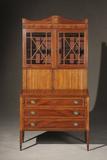 Federal Satinwood and Figured Birchwood Inlaid Mahogany Secretary-Bookcase, Circa 1805 ($3,000-$5,000)