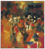 - Syed Haider Raza Village en Fête oil on canvas Estimate: $600,000-800,000 