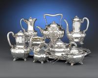 A magnificent 10-piece Chrysanthemum tea service.  Introduced in 1878, Tiffany & Co.'s Chrysanthemum pattern is one of the most magnificent and celebrated sterling silver designs of the 19th century.  