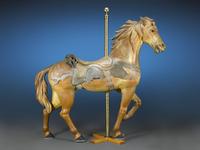 This extremely rare and delightful carousel horse by Philadelphia Toboggan is one of the earliest made by the renowned company