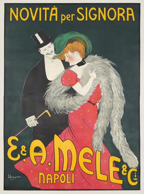 Leonetto Cappiello, Mele / Novità per Signora (1903).  Est: $8,000-$10,000.