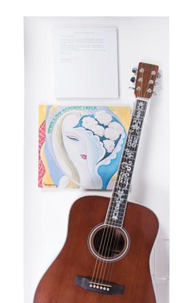 Eric Clapton's played Martin D-35 acoustic guitar, $15,000/25,000 