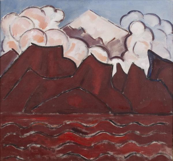 LOT 109 - selling JANUARY 9, 2021.  UNTITLED (POPOCATÉPETL, MEXICO) by Marsden Hartley.  circa 1932-33 Oil on canvas, 28 x 30 inches.