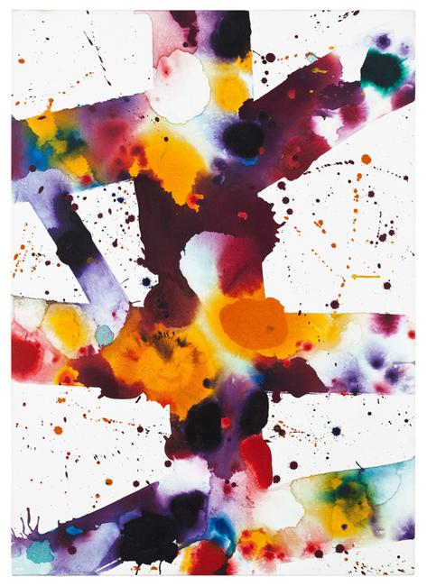 Sam Francis, Untitled (SFF.630), 1973.  Acrylic and oil on canvas, 42 x 30 inches.  Collection: Sam Francis Foundation, California.  Artwork © Sam Francis Foundation, California/ Artists Rights Society (ARS), New York.