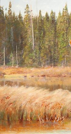 Carl Clemens Moritz Rungius (1869-1959) Bull Moose, oil on canvas, 23 1/4 by 35 1/2 inches, Estimate: $150,000-$250,000