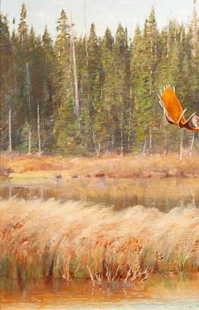 Carl Clemens Moritz Rungius (1869-1959) Bull Moose, oil on canvas, 23 1/4 by 35 1/2 inches, Estimate: $150,000-$250,000