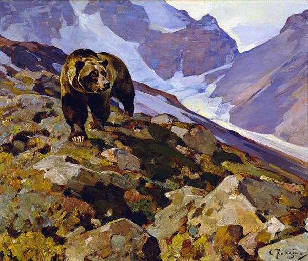 Carl Rungius (United States, b.  Germany, 1869 - 1959).  Old Man of the Mountains, 1930.  Oil on canvas.  34 x 39 inches.  JKM Collection®.  National Museum of Wildlife Art.