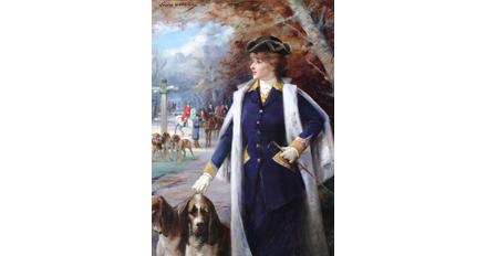 Portrait of Sarah Bernhardt Hunting with Hounds by Louise Abbéma 