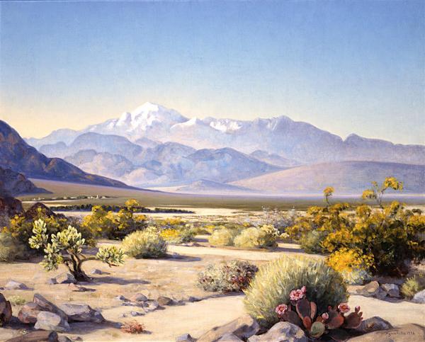 Agnes Pelton, San Gorgonio in Spring, 1932.  Oil on canvas, 24 x 30 in.  The Buck Collection at UCI Institute and Museum of California Art.  