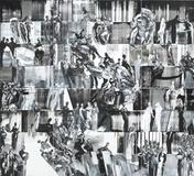 Ahmad Moualla, Untitled, 2011, Mixed media on canvas,440 x 400 cm