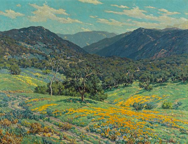 Granville Redmond (American, 1871-1935) Spring in Southern California, 1931 signed 'Granville Redmond' (lower right) and signed, titled and dated 'Spring in So.  California / Granville Redmond / March 1931 oil on canvas 30 x 40in overall: 35 x 45in Est.  $400,000-600,000 