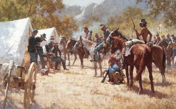 fHoward Terpning, "Major North and the Pawnee Batallion"