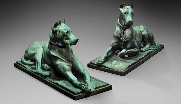 Pair of Great Danes, 1907, Anna Vaughn Hyatt Huntington