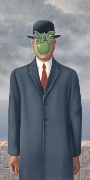 RenÃ© Magritte, Son of Man, 1964; oil on canvas; private collection; Â© Charly Herscovici, Brussels / Artists Rights Society (ARS), New York