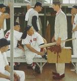 Norman Rockwell's 1957 painting, "The Rookie (Red Sox Locker Room)" will be on loan to the MFA, Boston, prior to going on sale at Christie's on May 22, 2014.  The low estimate is $20 million.