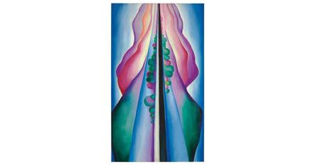 Georgia O’Keeffe (1887-1986), Lake George Reflection, painted circa 1921-22, from the Collection of J.E.  Safra (estimate: $8,000,000-12,000,000)