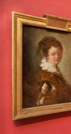 The original Fragonard painting "Young Woman," on left, is hung next to a replica.