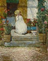 “In the Sun,” painted in 1888 by American impressionist Childe Hassam, will be offered at Sotheby's on May 17, 2012.