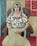 "Seated Woman/Woman Sitting in an Armchair" by Henri Matisse was found in the Munich Art Trove.