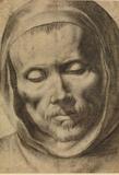 Francisco de Zubaran (1598-1664), Head of a Monk, 1625-64.  Drawing, 277x196 mm.