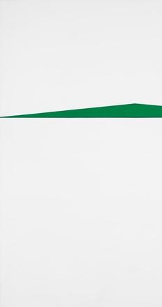 Carmen Herrera (b.  1915), Blanco y Verde, 1959.  Acrylic on canvas, two panels: 68 1/8 × 60 1/2 in.  (173 × 153.7 cm) overall.  Whitney Museum of American Art, New York; purchase, with funds from the Painting and Sculpture Committee 2014.63 © Carmen Herrera; courtesy Lisson Gallery, London