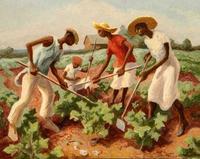 Thomas Hart Benton (1889-1975) Choppin’ Cotton, 1931.  Tempera on board.  Courtesy of the Warner Foundation.