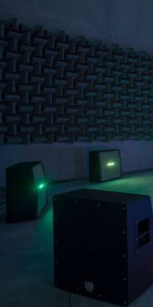 Haroon Mirza: A C I D G E S T, Pérez Art Museum Miami, 2017-18.  Photograph by Oriol Tarridas