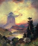 Thomas Moran (1837-1926), Devil's Tower, 1919, oil on canvas, 20.5 x 16.25.  Estimate: $1,200,000-$2,000,000 