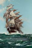 Montague Dawson (1895 - 1973), The Crest of a Wave, oil on canvas, 36 x 24 inches, signed.  Courtesy of Rehs Galleries.