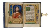 Christ in Majesty, Master of the David Scenes of the Grimani Breviary, Bruges, circa 1490-1505, 96 x 65 mm.