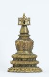 STUPA Gilt copper alloy Tibeto-Chinese Ming, second quarter of the 15th century Height 55 cm (21.65 in.)